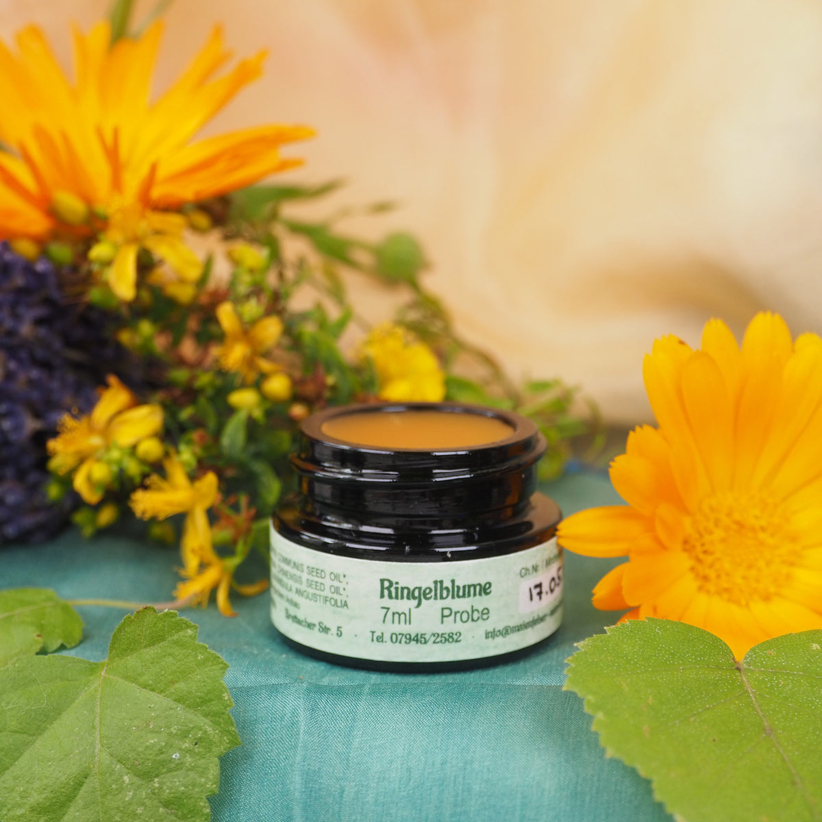 Geöffneter 7ml Ringelblumencreme Tiegel.